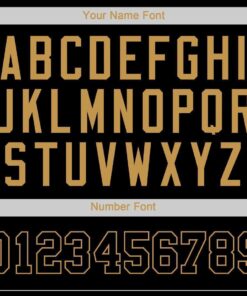 Custom Black Black-Old Gold Authentic Baseball Jersey Suit for daily life, Fabric: 95% polyester and 5% spandex, Regular fit, Stitch Color: automatically matched based on patterns