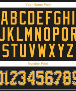 Custom Black Gold-White Baseball Jersey Suit for daily life, Fabric: 95% polyester and 5% spandex, Regular fit, Stitch Color: automatically matched based on patterns