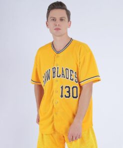 Custom Gold Black-White Baseball Jersey Suit for daily life, Fabric: 95% polyester and 5% spandex, Regular fit, Stitch Color: automatically matched based on patterns