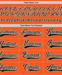 Custom Orange Black-White Hockey Jersey Suit for daily life, Fabric: 95% polyester and 5% spandex, Regular fit, Stitch Color: automatically matched based on patterns