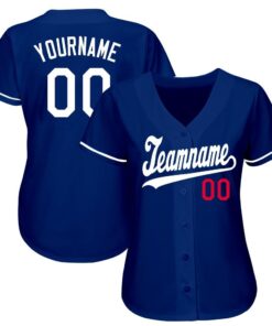 Custom Royal White-Red Baseball Jersey Suit for daily life, Fabric: 95% polyester and 5% spandex, Regular fit, Stitch Color: automatically matched based on patterns